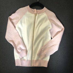 NEVER WORN. Super cute knit sweater. Pink/ivory,5T